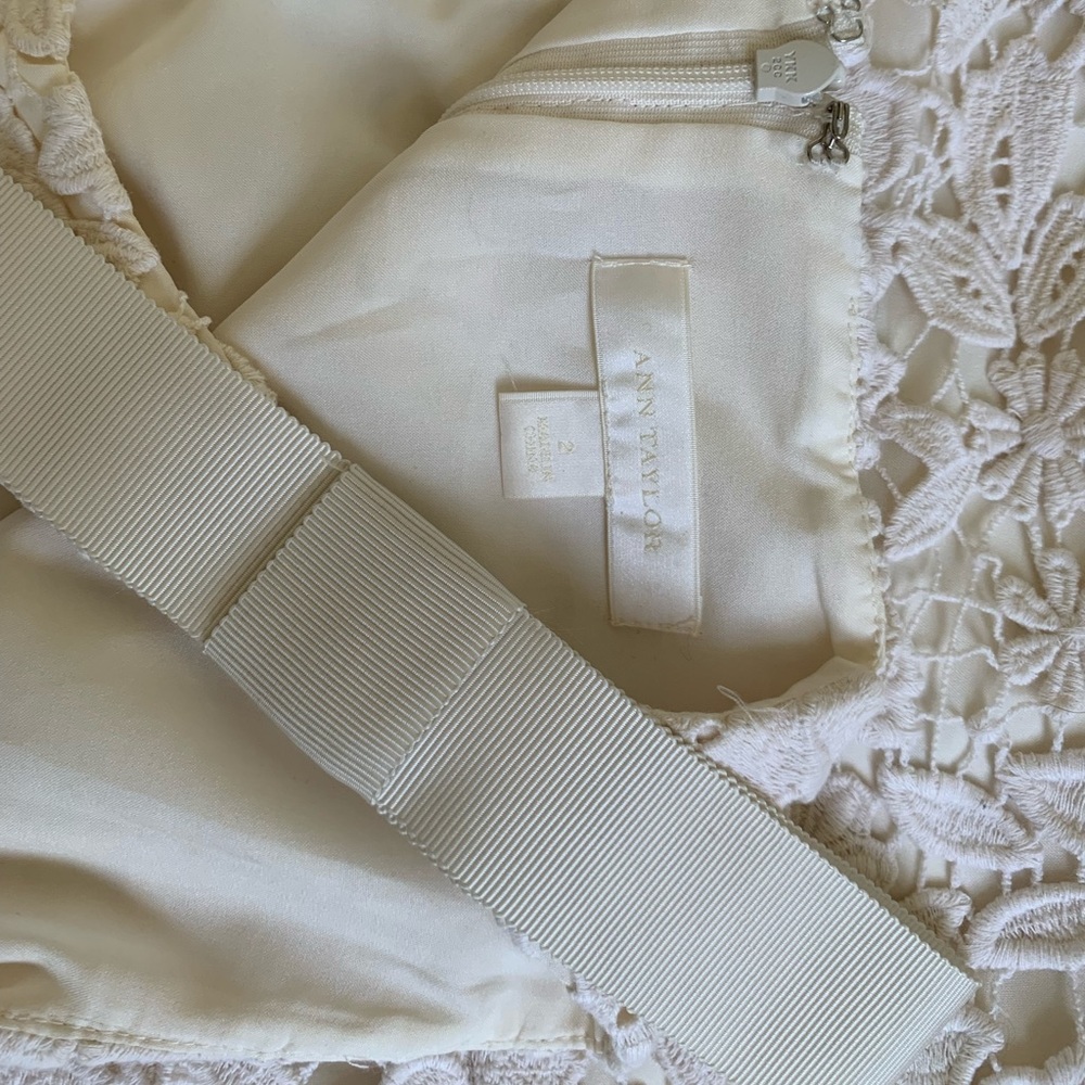 Lace White Midi Dress- Anne Taylor